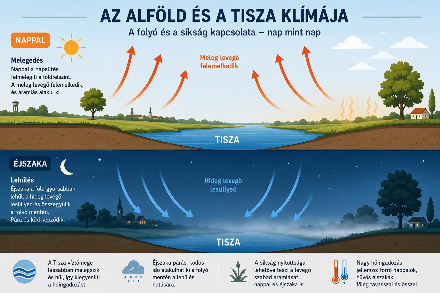 Az Alföld és a Tisza hatása Szolnok időjárására Szolnok időjárási sajátossága