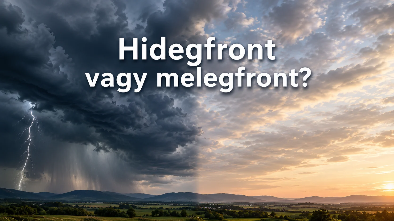 Hidegfront és melegfront különbsége viharos és enyhébb időjárási helyzettel