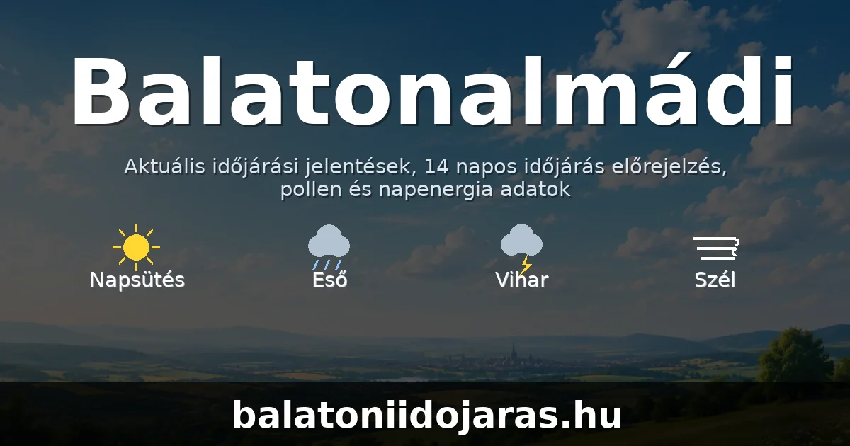 Balatonalmádi időjárás aktuális előrejelzés – balatoniidojaras.hu