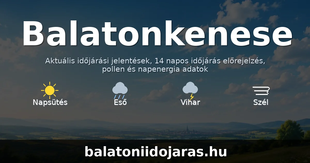 Balatonkenese időjárás aktuális előrejelzés – balatoniidojaras.hu