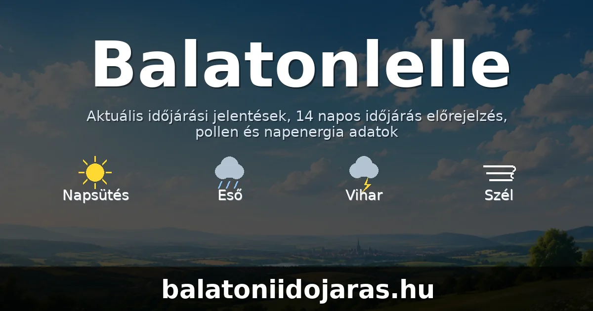 Balatonlelle időjárás aktuális előrejelzés – balatoniidojaras.hu