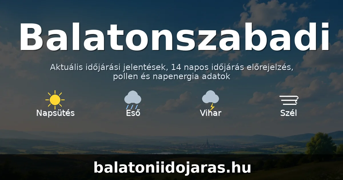 Balatonszabadi időjárás aktuális előrejelzés – balatoniidojaras.hu
