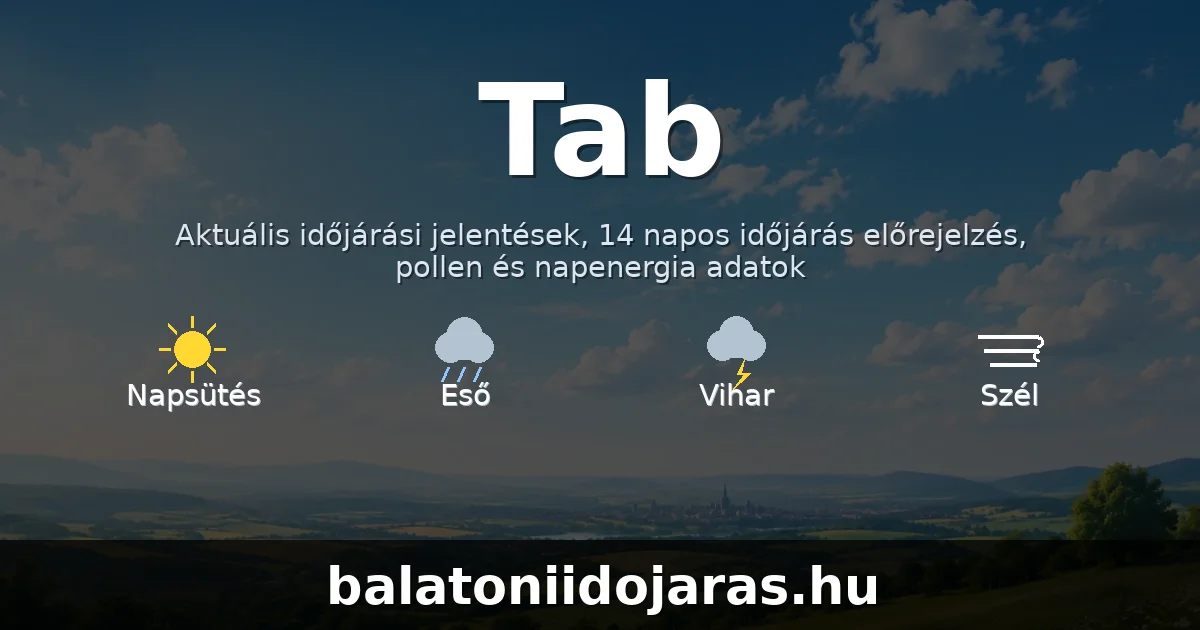Tab időjárás aktuális előrejelzés – balatoniidojaras.hu