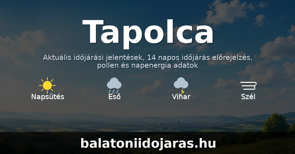 Tapolca időjárás aktuális előrejelzés – balatoniidojaras.hu