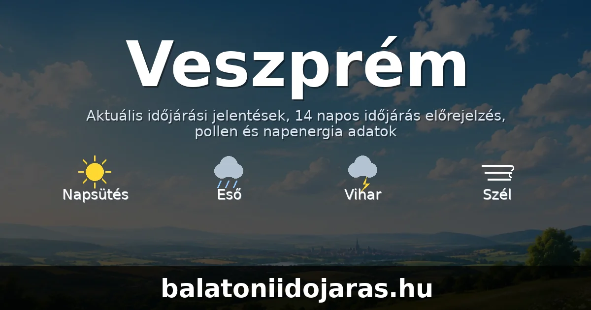 Veszprém időjárás aktuális előrejelzés – napiidojaras.hu