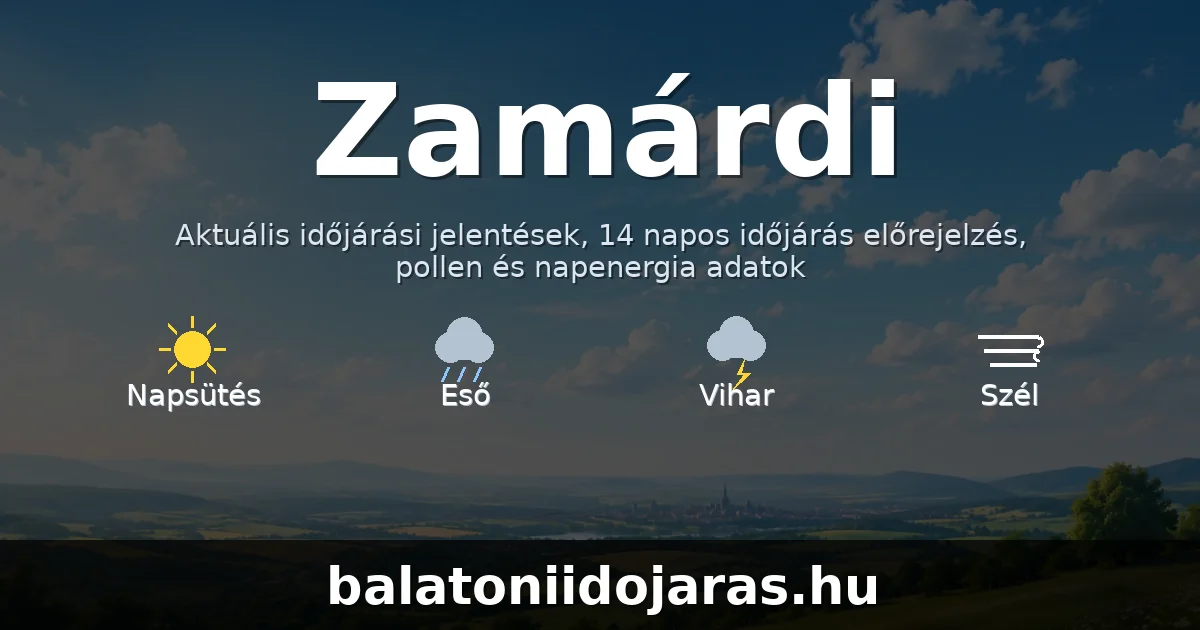 Zamárdi időjárás aktuális előrejelzés – balatoniidojaras.hu